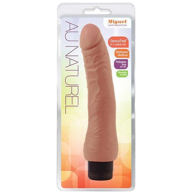 Blush Novelties - Miguel Au Naturel Dildo (Beige) Realistic Dildo w/o suction cup (Vibration) Non Rechargeable Durio Asia