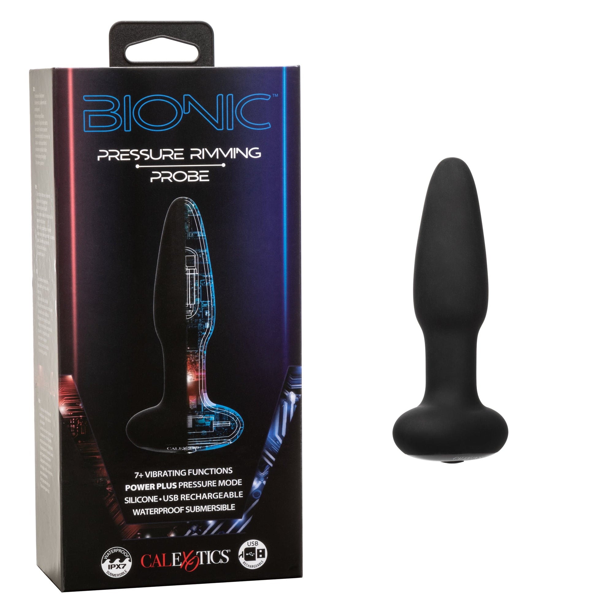 California Exotics - Bionic Pressure Rimming Probe Massager (Black) CE2007 CherryAffairs