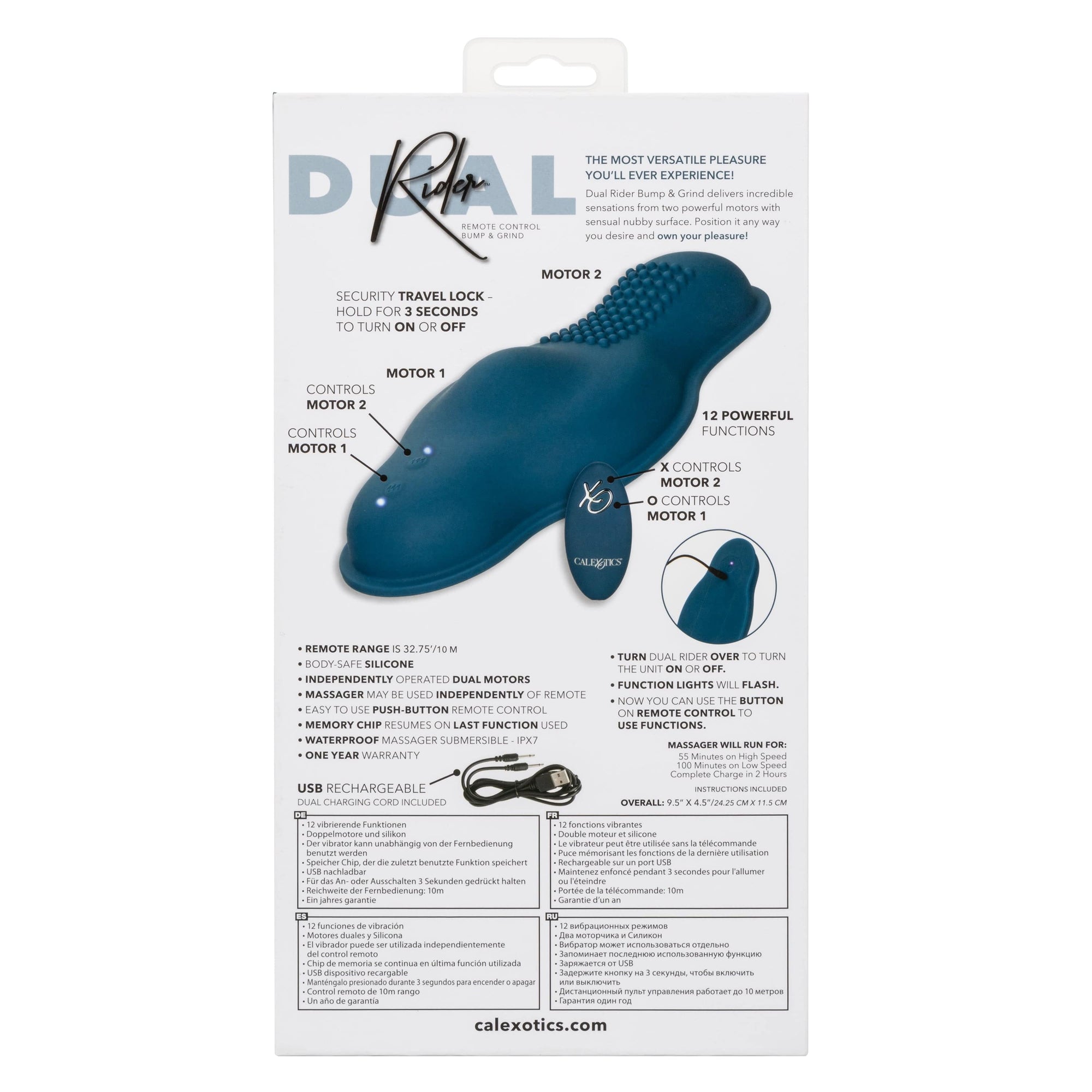 California Exotics - Dual Rider Remote Control Bump & Grind Clit Massager (Blue) CE2014 CherryAffairs