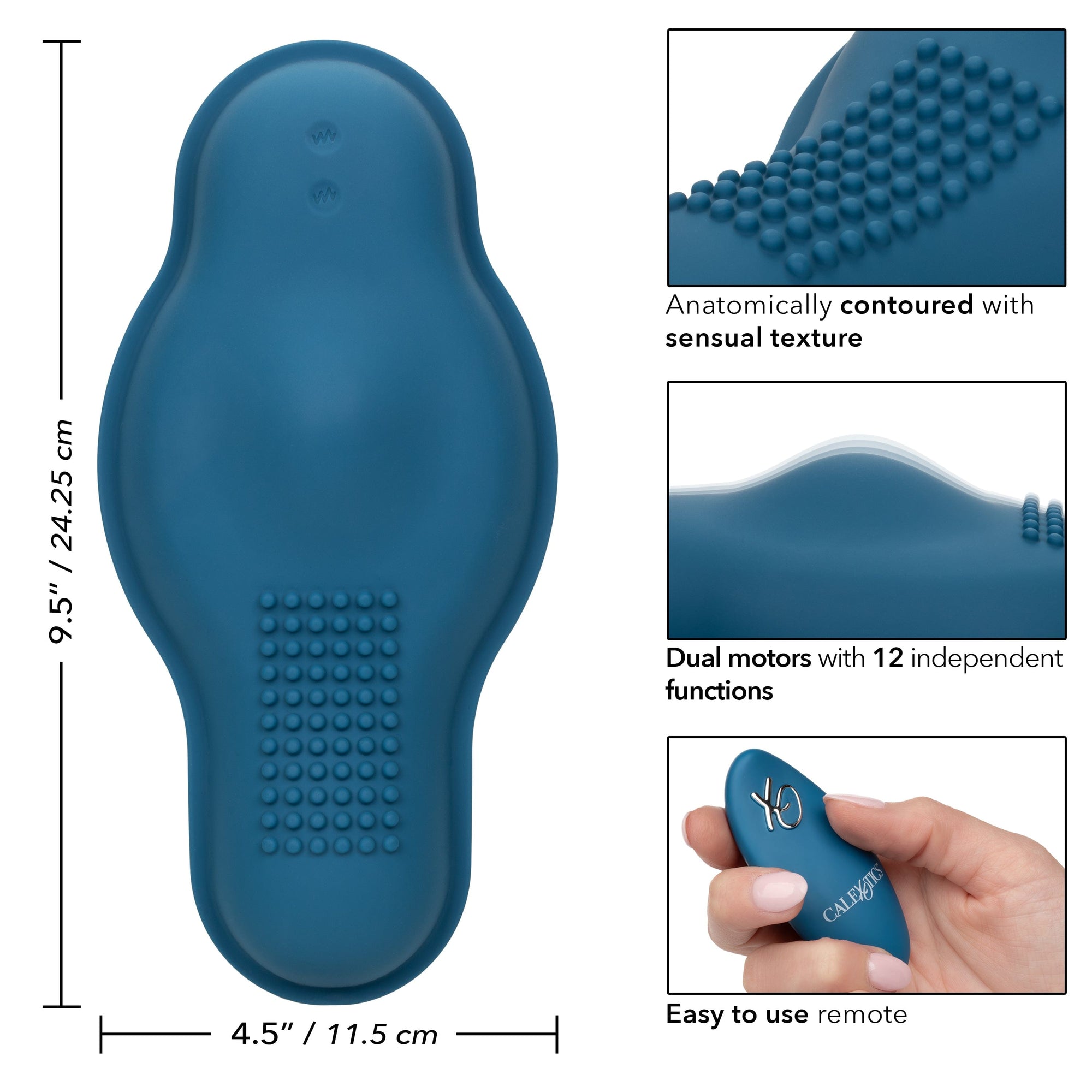 California Exotics - Dual Rider Remote Control Bump & Grind Clit Massager (Blue) CE2014 CherryAffairs