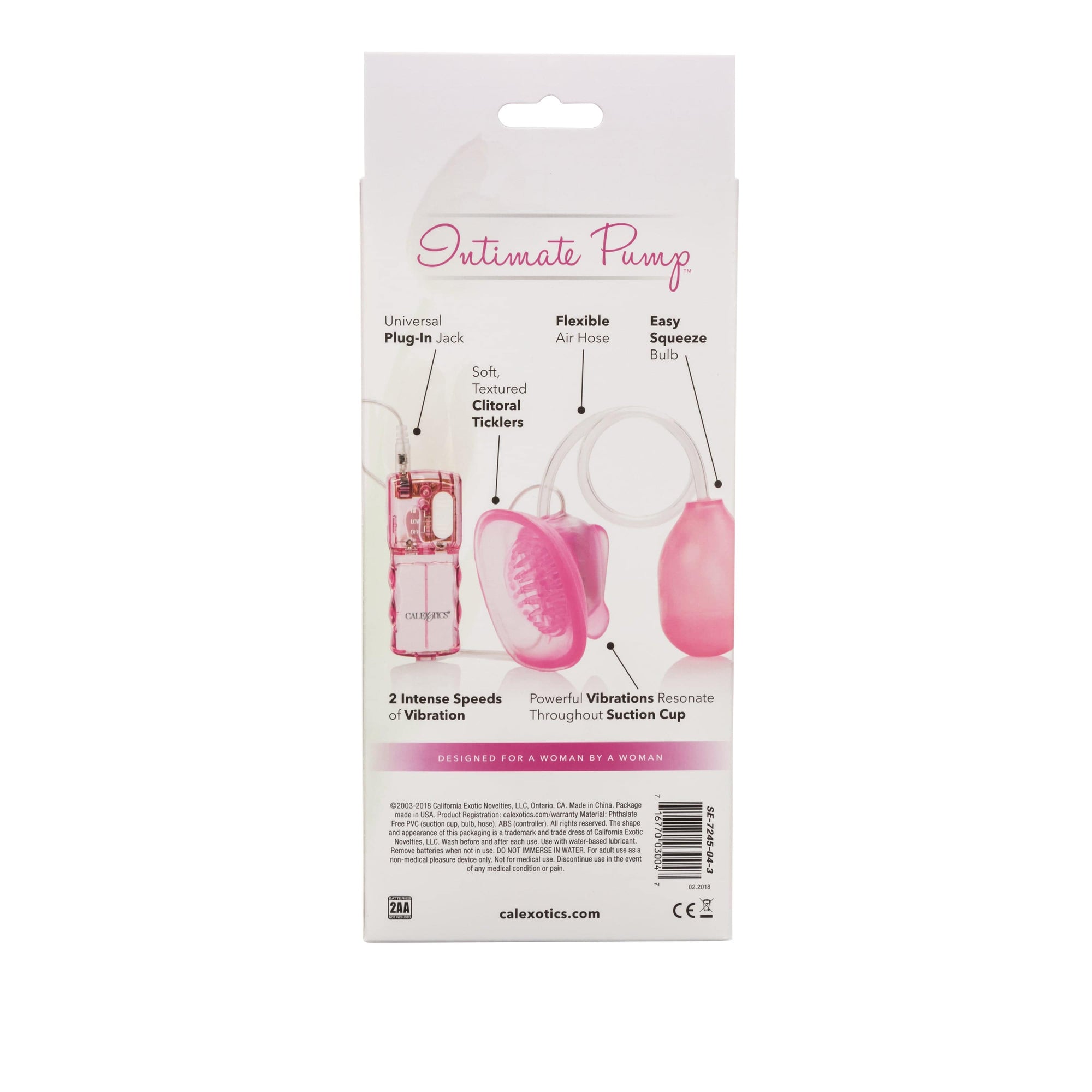 California Exotics - Intimate Clitoral Pump Vibro Pussy Sucker (Pink) Clitoral Pump (Vibration) Non Rechargeable 716770030047 CherryAffairs