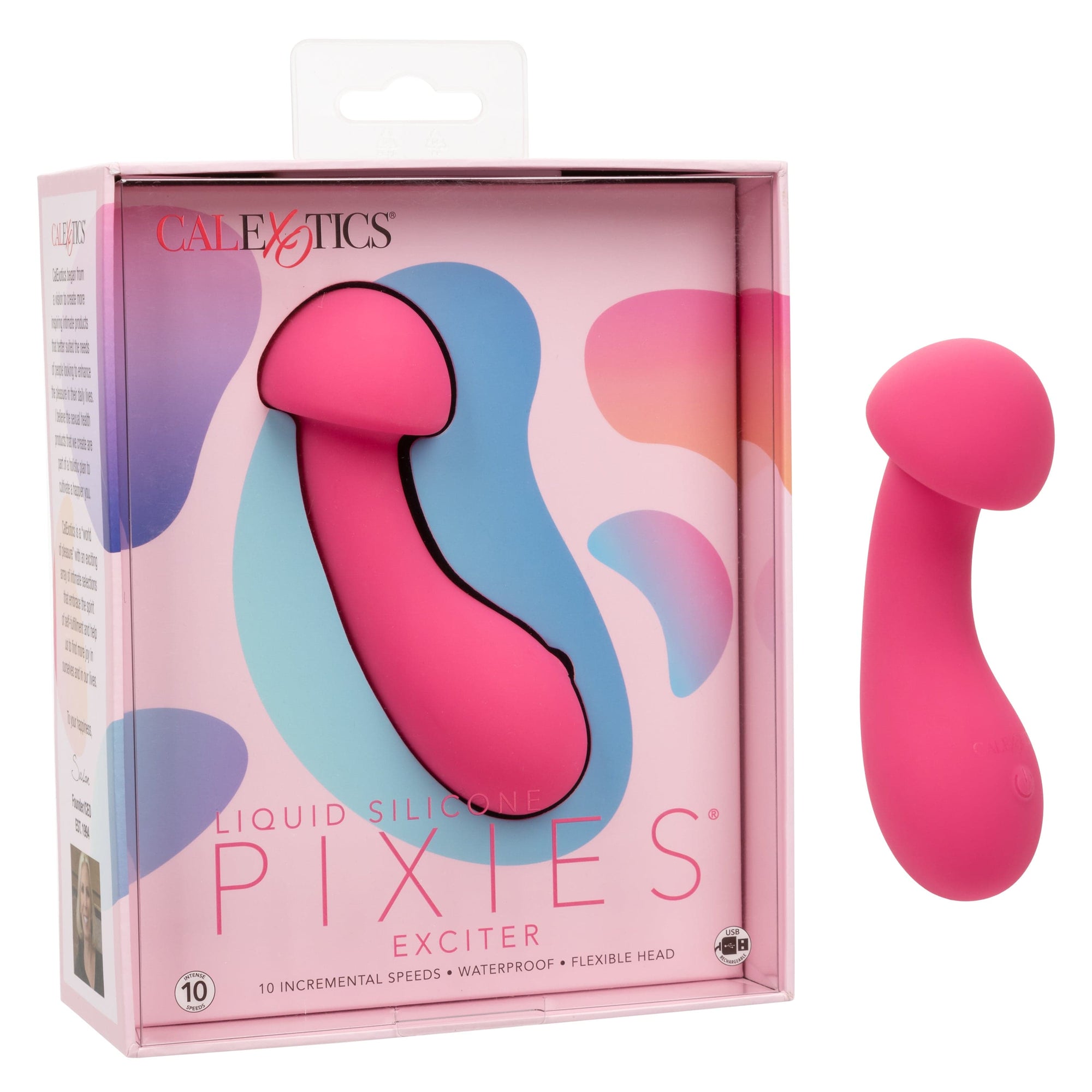 California Exotics - Liquid Silicone Pixies Exciter Clit Massager (Pink) CE1998 CherryAffairs