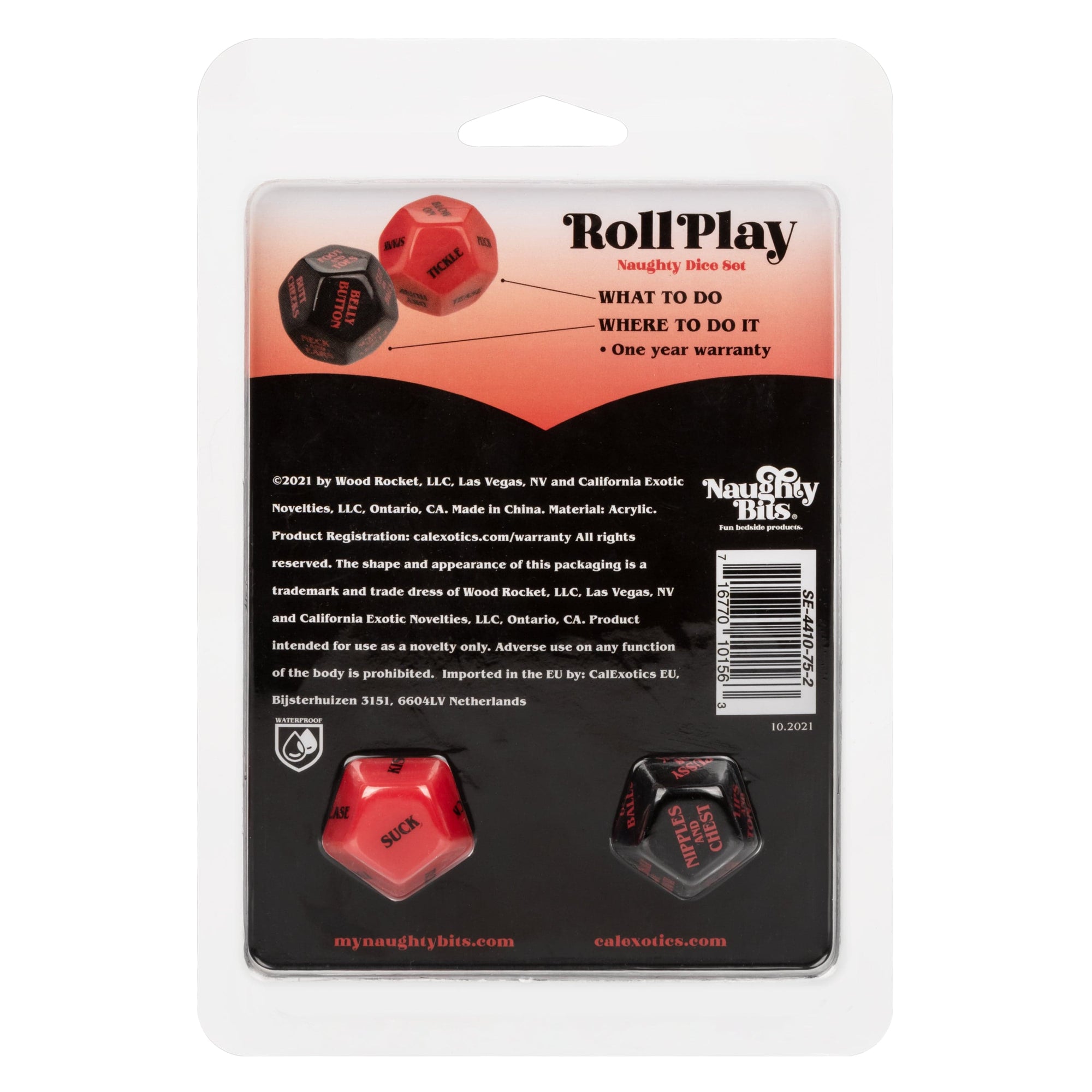 California Exotics - Naughty Bits Roll Play Naughty Dice Set Games 716770101563 CherryAffairs