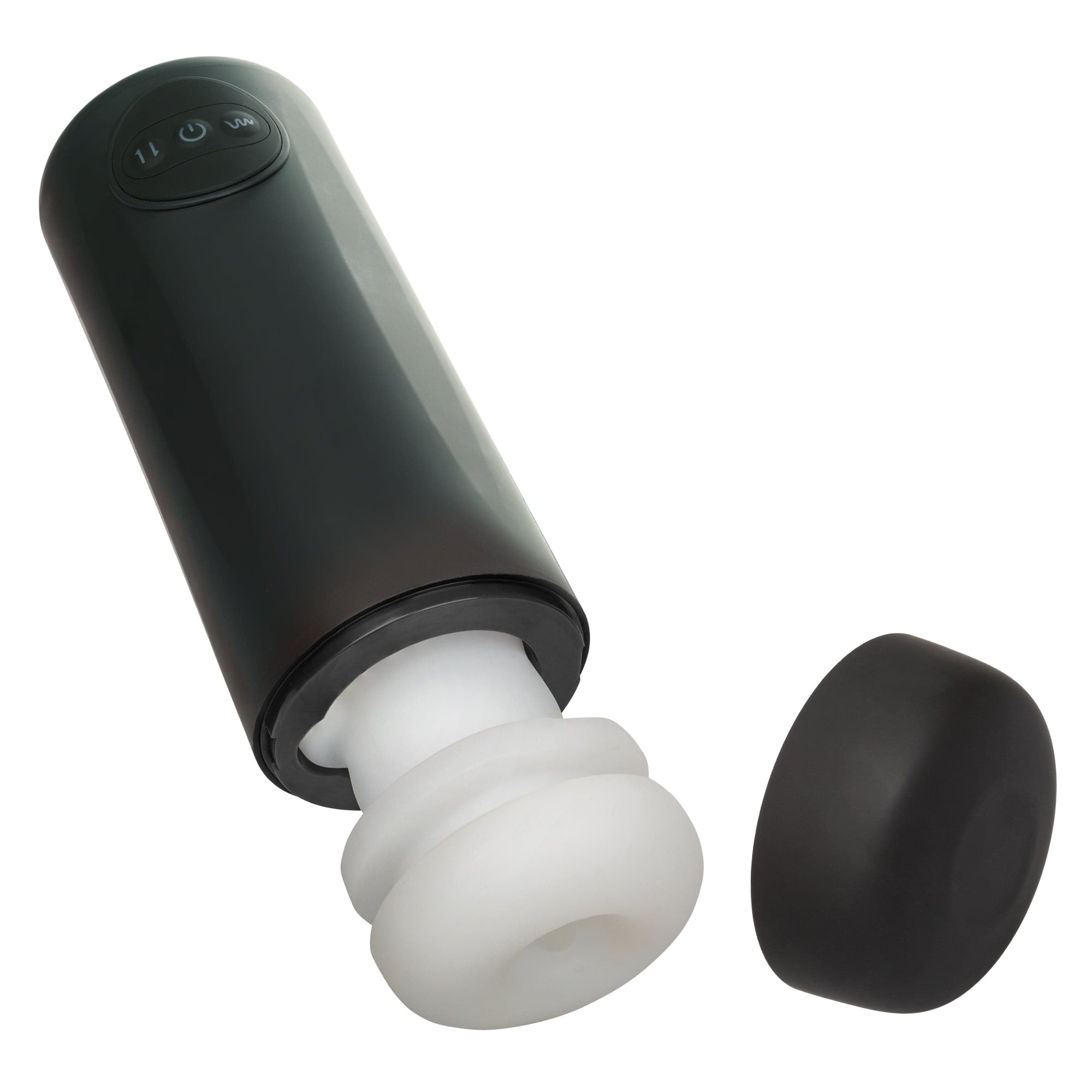 California Exotics - Optimum Power Vibrating and Thrusting Stroker Masturbator (Black) CE2022 CherryAffairs