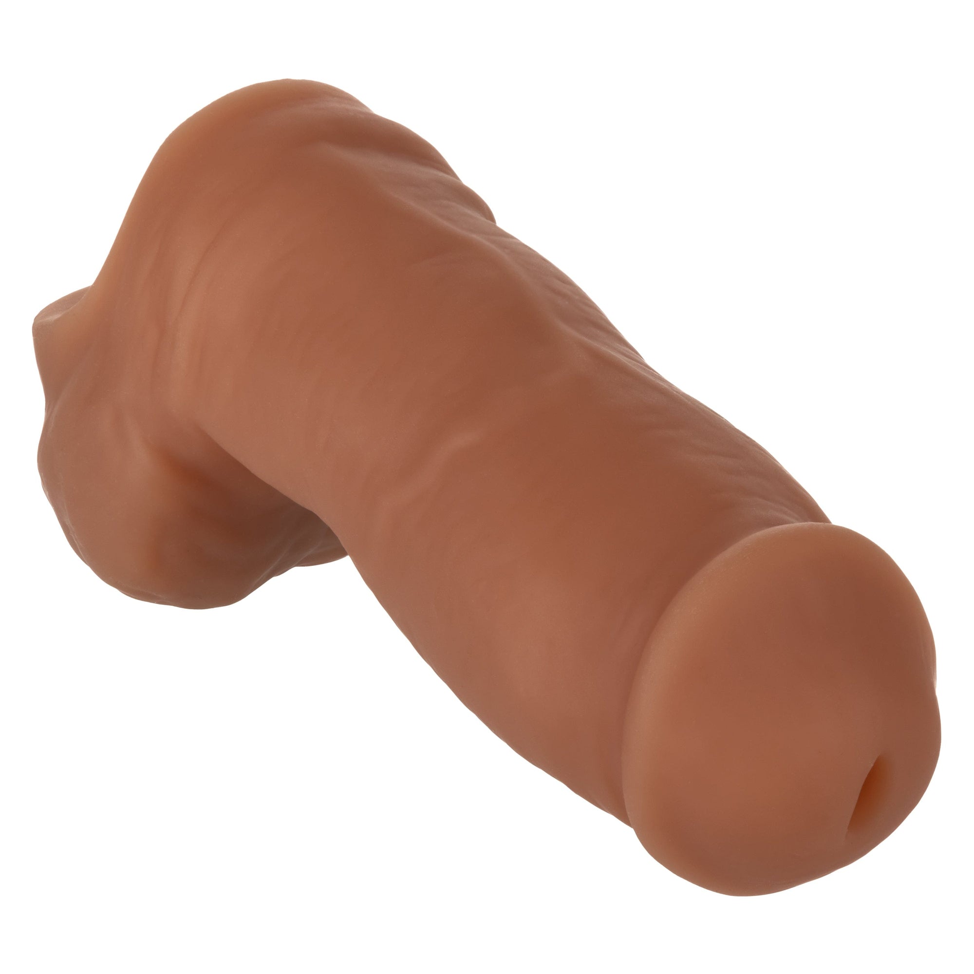 California Exotics - Packer Gear Ultra Soft Silicone STP Hollow Dildo 5" (Brown) Cock Sleeves (Non Vibration) 620081802 CherryAffairs