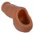 California Exotics - Packer Gear Ultra Soft Silicone STP Hollow Dildo 5" (Brown) Cock Sleeves (Non Vibration) 620081802 CherryAffairs