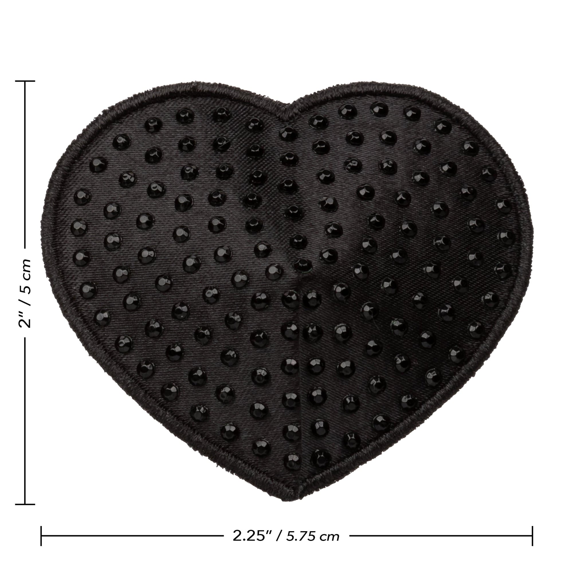 California Exotics - Radiance Heart Pasties Nipple Covers (Black) CE2016 CherryAffairs