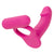 California Exotics - Silicone Rechargeable Double Diver Couple Cock Ring with Dildo (Pink) CE1997 CherryAffairs