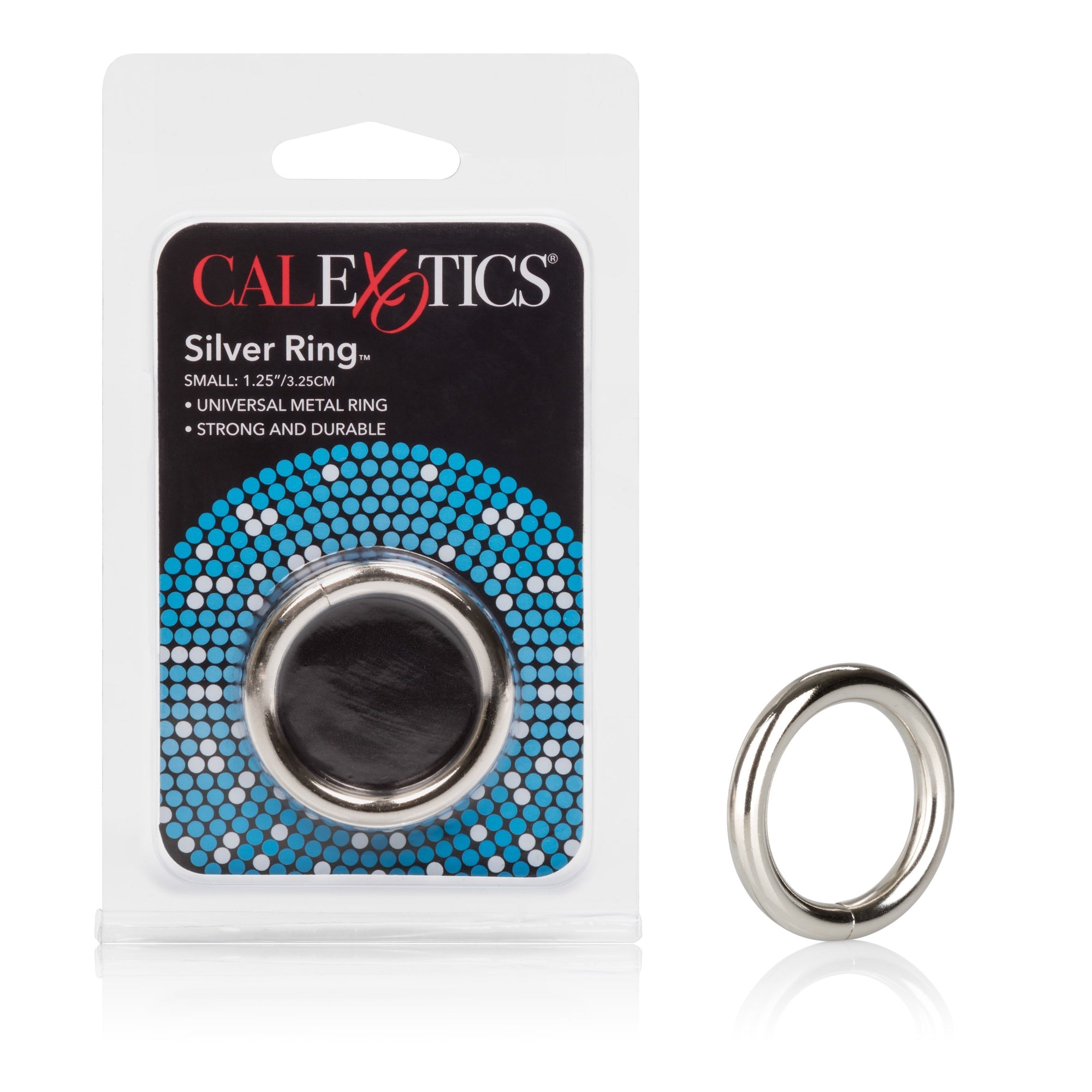 California Exotics - Silver Metal Cock Ring Small (Silver) Metal Cock Ring (Non Vibration)