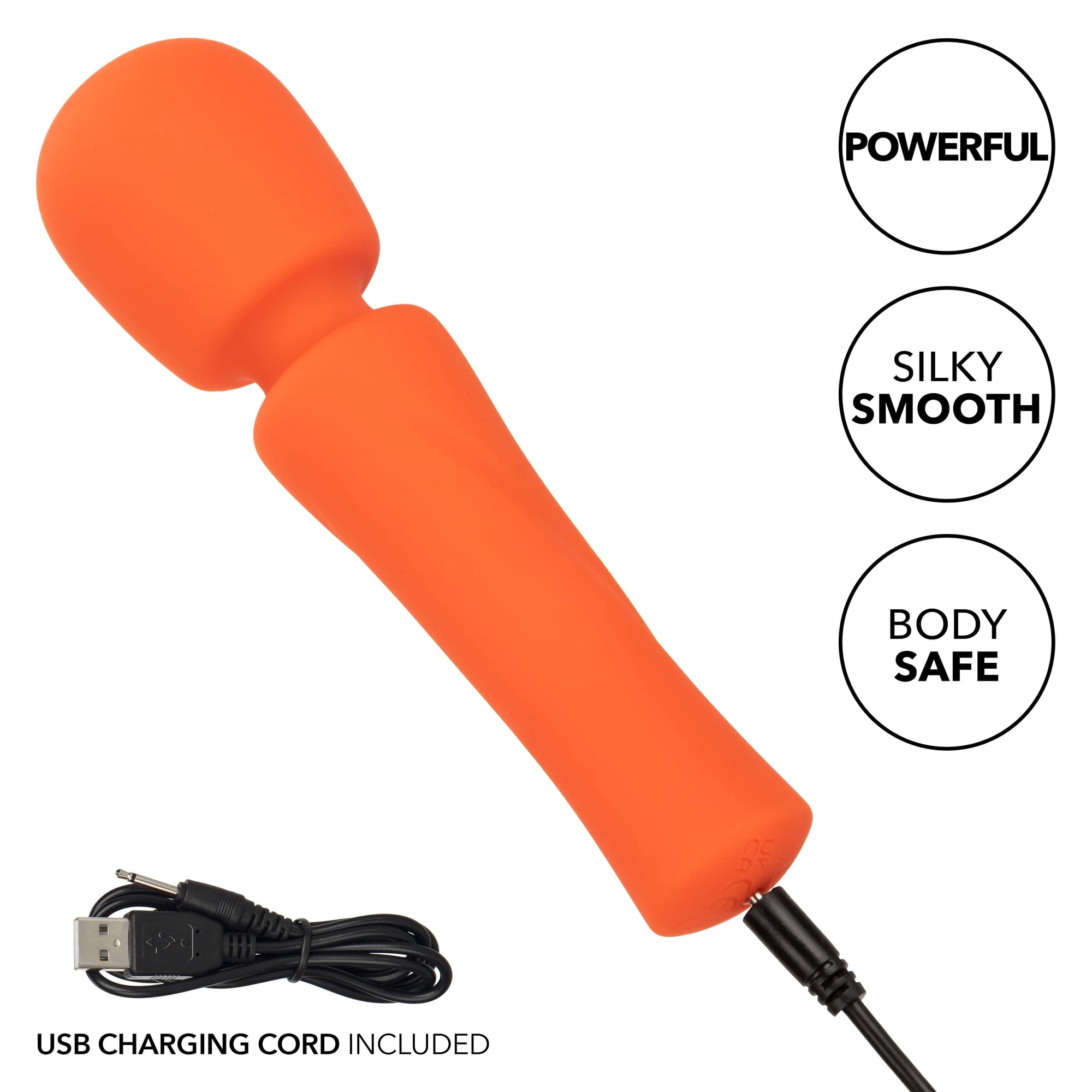 California Exotics - Stella Liquid Silicone Mini Wand Massager (Orange) CE2018 CherryAffairs