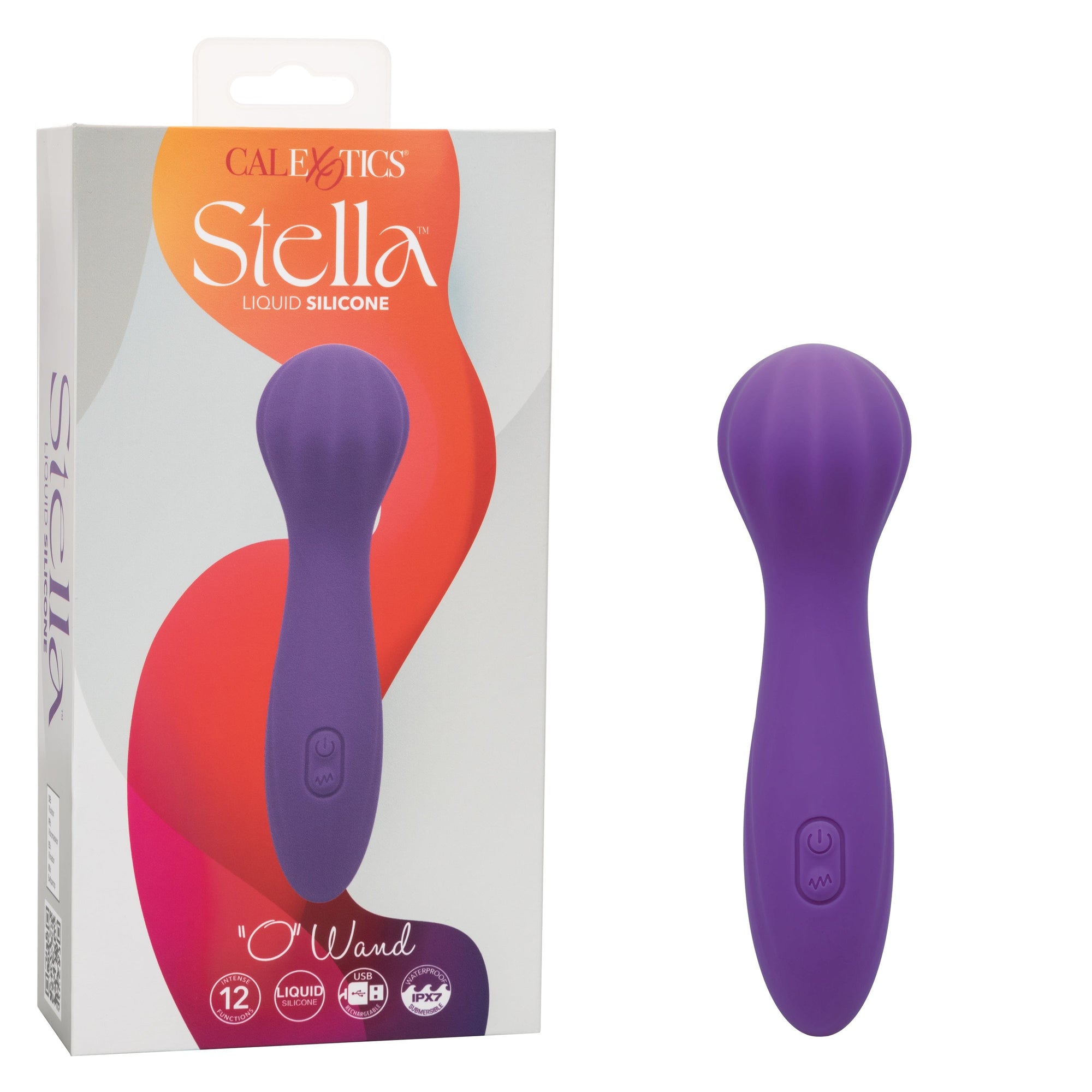 California Exotics - Stella Liquid Silicone O Wand Massager (Purple) CE2019 CherryAffairs