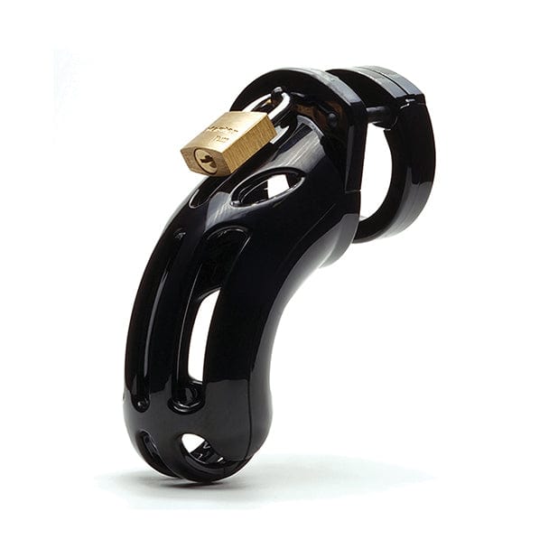 CBX - The Curve 3 3/4" Curved Cock Cage and Lock Chastity Set (Black) Plastic Cock Cage (Non Vibration) 625416699 CherryAffairs