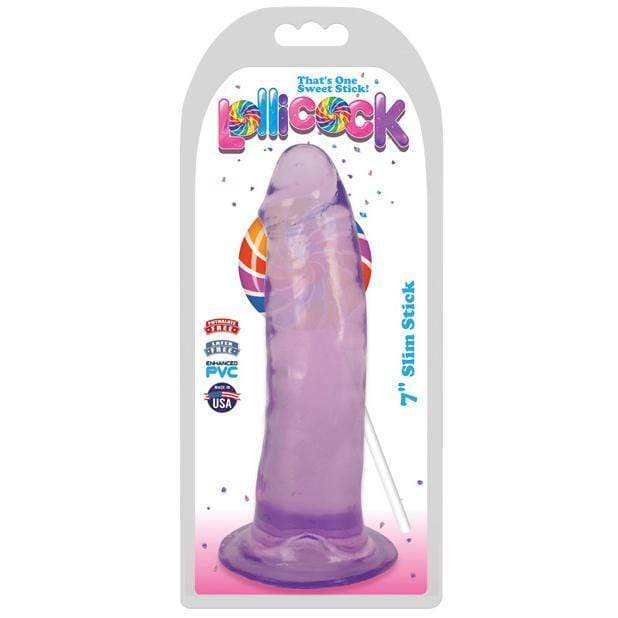 Curve Novelties - Lollicock Slim Stick Dildo 7&quot; (Grape Ice) Realistic Dildo with suction cup (Non Vibration) Durio Asia