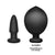 Doc Johnson - Deluxe Wonder Plug Inflatable Vibrating Butt Plug (Black) Expandable Anal Plug (Vibration) Non Rechargeable 622631892 CherryAffairs