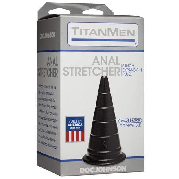 Doc Johnson - Titanmen Anal Stretcher 6&quot; (Black) Anal Plug (Non Vibration) Durio Asia