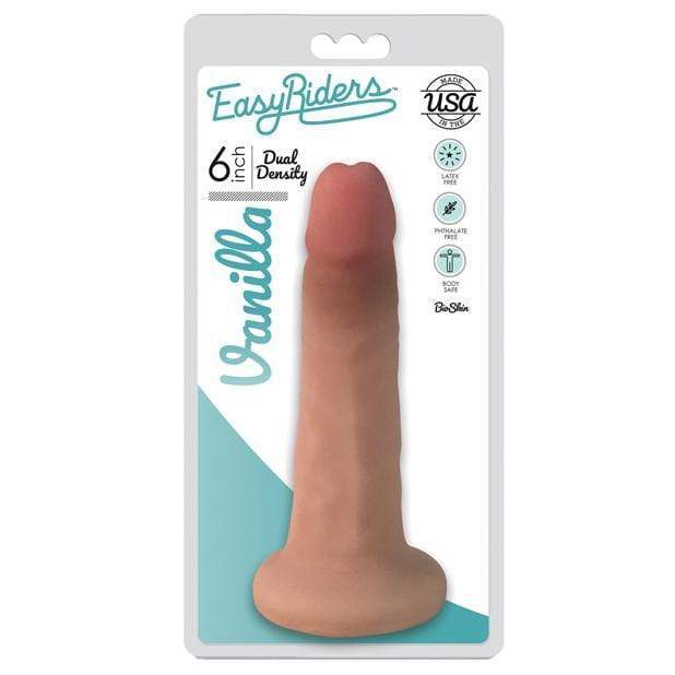 Easy Riders - Dual Density Slim Bioskin Dong Vanilla 6&quot; (Beige) Realistic Dildo w/o suction cup (Non Vibration) Durio Asia