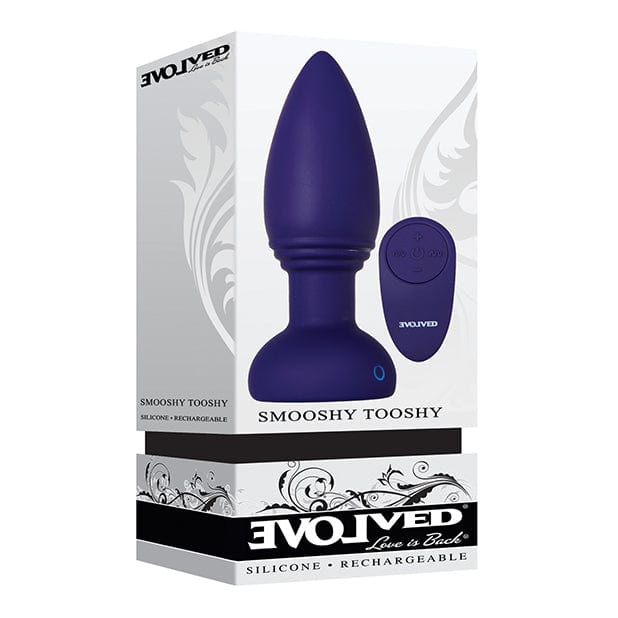 Evolved - Smooshy Tooshy Vibrating Remote Control Anal Plug (Purple) Remote Control Anal Plug (Vibration) Rechargeable 625524190 CherryAffairs