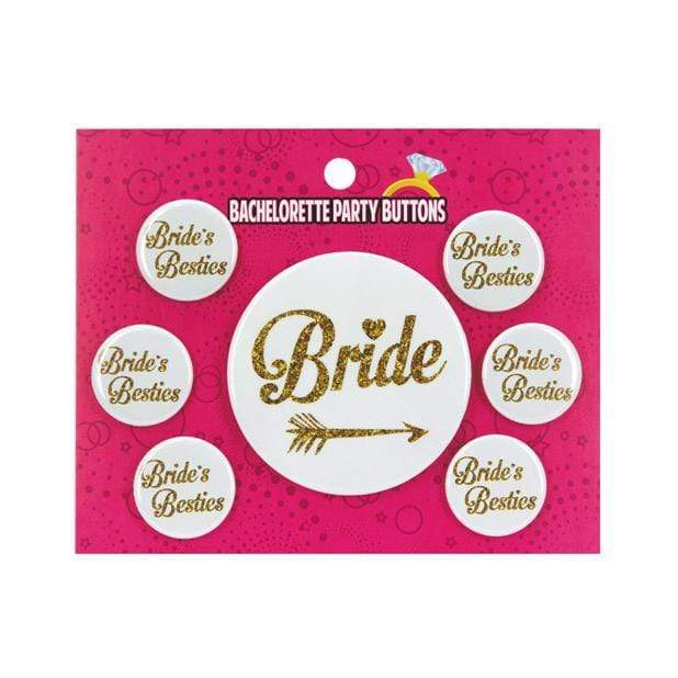 Kalan - Bachelorette Party Button Bride/Bride&#39;s Besties (White) Bachelorette Party Novelties Durio Asia