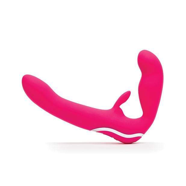 Love Honey - Happy Rabbit Strapless Strap on Vibrator (Pink) Strap On with Dildo for Reverse Insertion (Vibration) Rechargeable 5060020009433 CherryAffairs