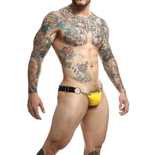 Male Basics - Dungeon Snap Jockstrap Underwear O/S (Yellow) Gay Pride Underwear 804859876393 CherryAffairs