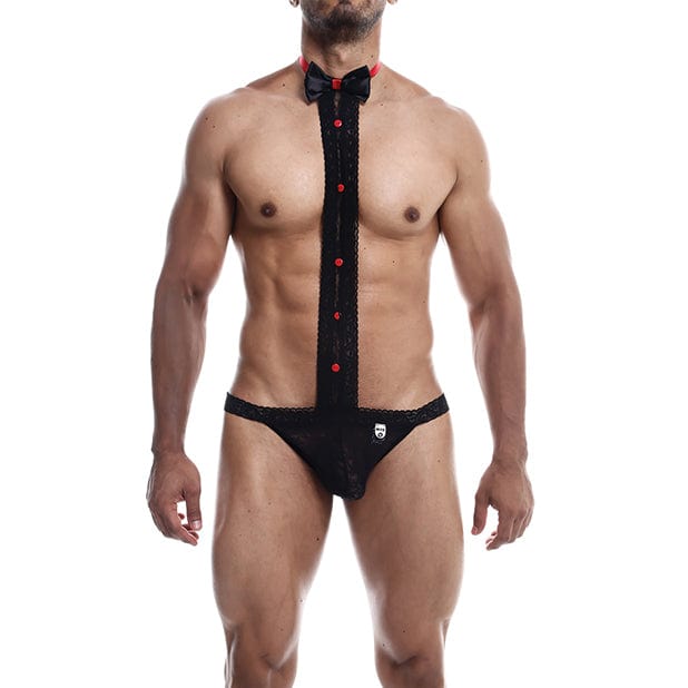 Male Basics - Tuxedo Lace Jockstrap Underwear S/M (Black) Gay Pride Underwear 677355464643 CherryAffairs