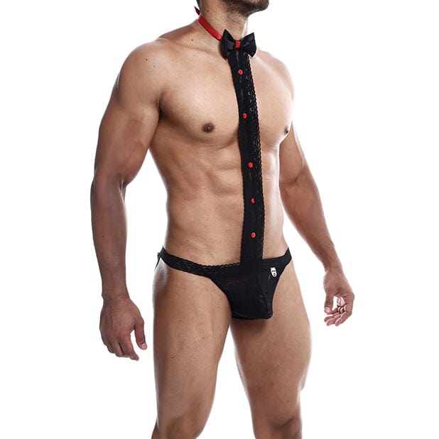 Male Basics - Tuxedo Lace Jockstrap Underwear S/M (Black) Gay Pride Underwear 677355464643 CherryAffairs