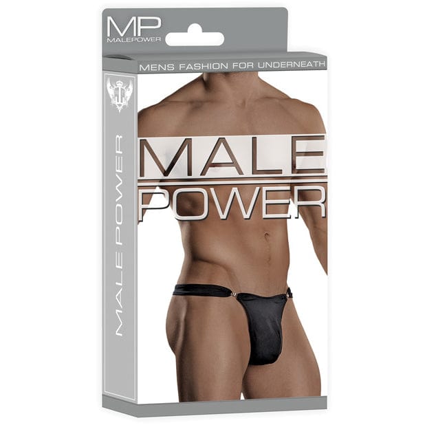 Male Power - Bong Clip Thong Underwear S/M (Black) Gay Pride Underwear 845830048248 CherryAffairs