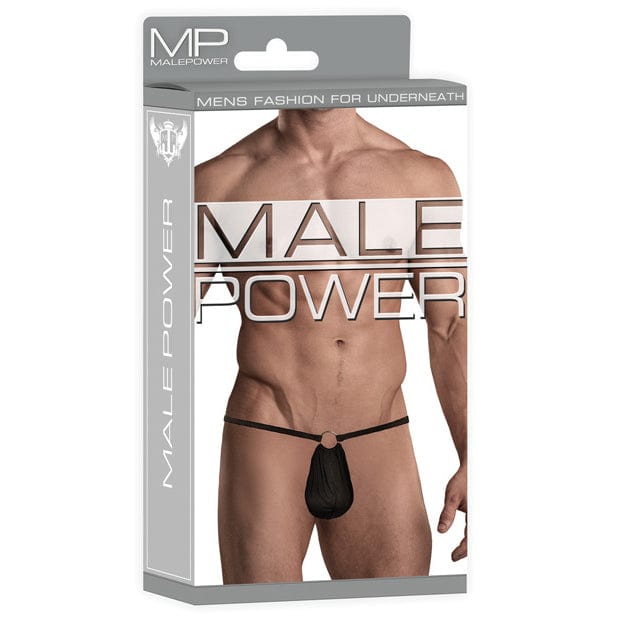 Male Power - G String with Front Ring Underwear O/S (Black) Gay Pride Underwear 845830040525 CherryAffairs