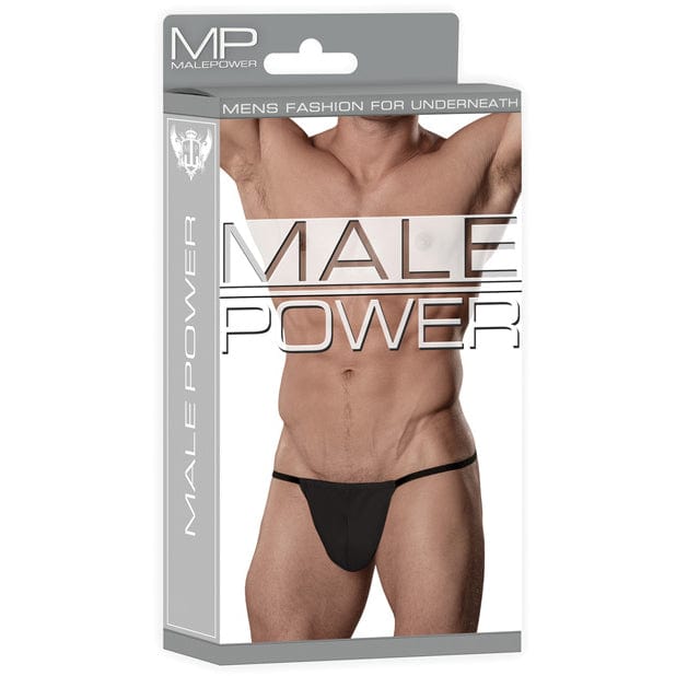 Male Power - Nylon Lycra Pouch Thong Underwear O/S (Black) Gay Pride Underwear 845830010535 CherryAffairs