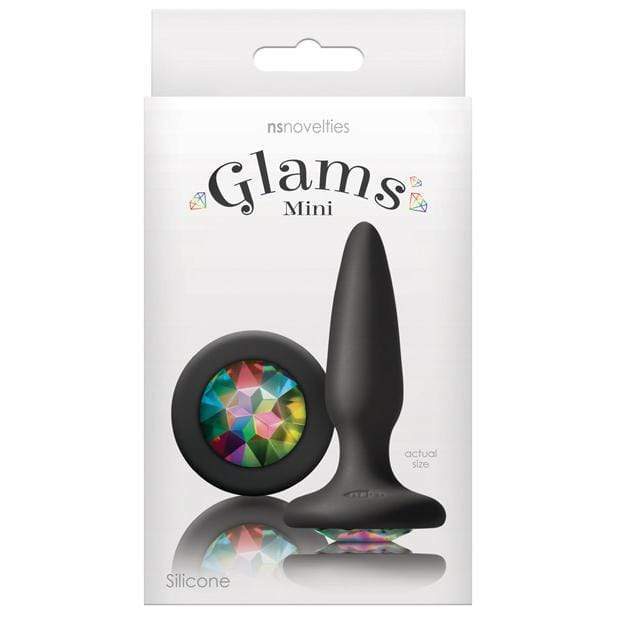 NS Novelties - Glams Mini Rainbow Gem Anal Plug (Black) Anal Plug (Non Vibration)