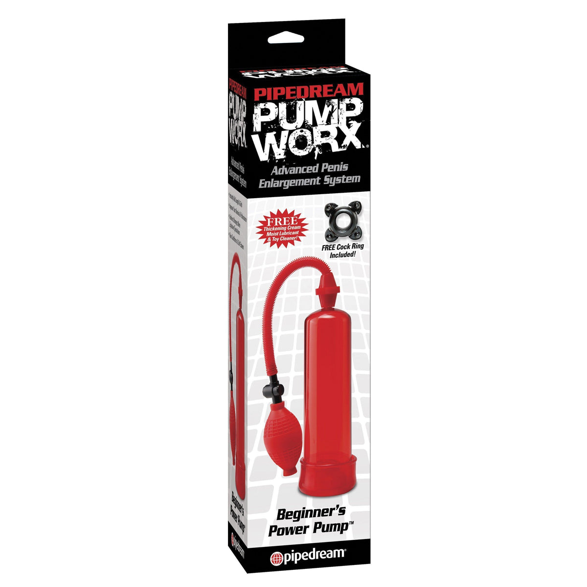 Pipedream - Beginner&#39;s Power Penis Pump (Red) Penis Pump (Non Vibration) - CherryAffairs Singapore