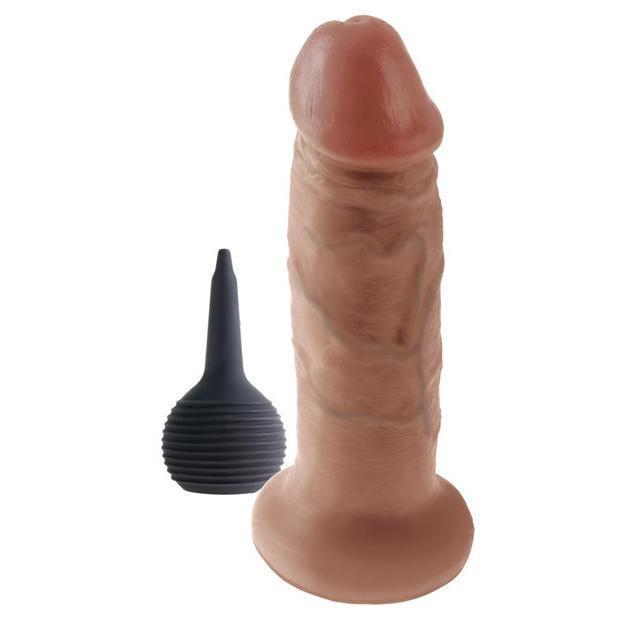 Pipedream - King Cock 7" Squirting Cock (Beige) Realistic Dildo w/o suction cup (Non Vibration)