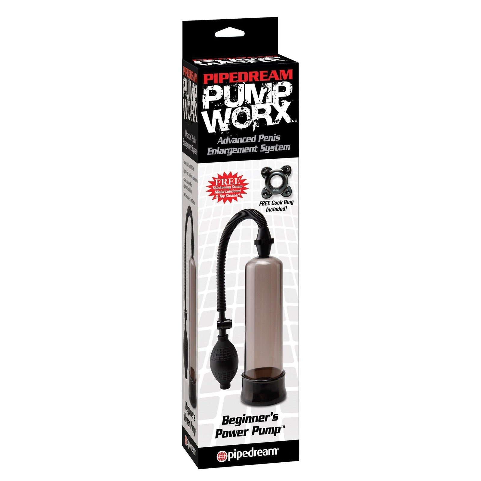 Pipedream - Pump Worx Beginner's Power Pump (Black) Penis Pump (Non Vibration) - CherryAffairs Singapore