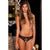 Rene Rofe - Crotchless Frills Panty with Back Bows M/L (Black) Lingerie (Non Vibration)