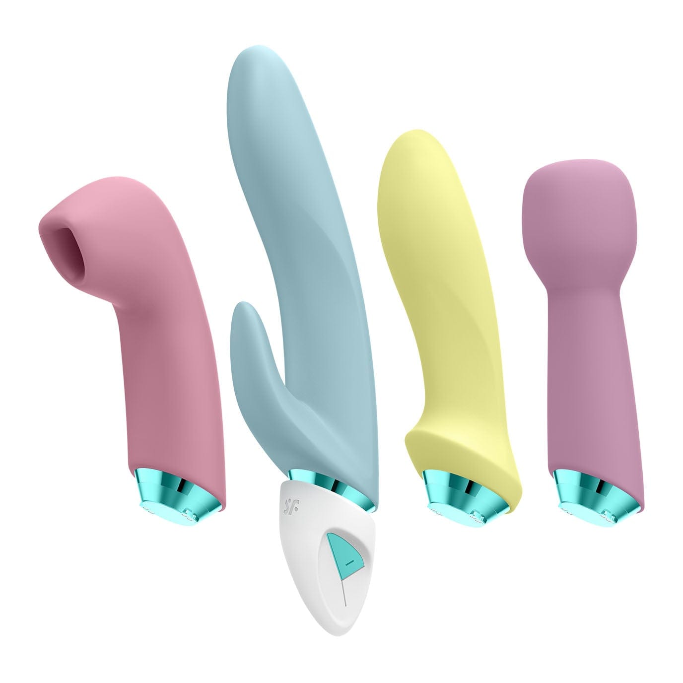 Satisfyer - Fabulous Four Clitoral Air Pulse Vibrator Set (Multi Colour) G Spot Dildo (Vibration) Rechargeable 4061504009629 CherryAffairs