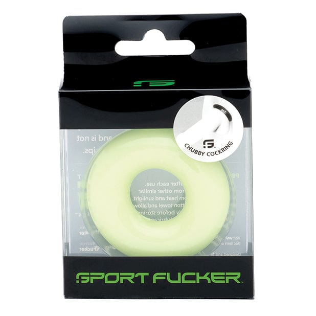 Sport Fucker - Chubby Glow In The Dark Cock Ring (Yellow) Rubber Cock Ring (Non Vibration) 626133114 CherryAffairs