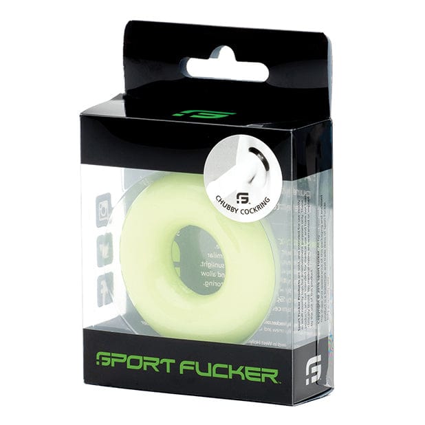 Sport Fucker - Chubby Glow In The Dark Cock Ring (Yellow) Rubber Cock Ring (Non Vibration) 626133114 CherryAffairs