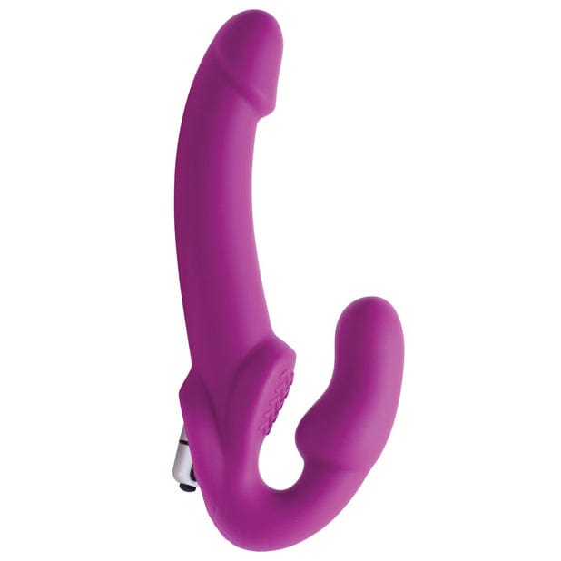 Strap U - Evoke Vibrating Strapless Silicone Strap on Dildo (Pink) Strap On with Dildo for Reverse Insertion (Vibration) Non Rechargeable 626137503 CherryAffairs