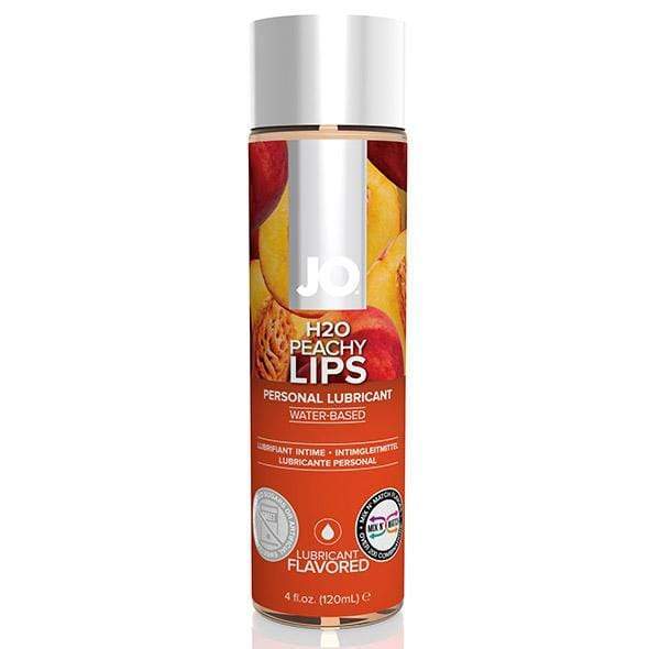 System JO - H2O Peachy Lips  Flavored Water Based Personal Lubricant 120ml Lube (Water Based) 796494401767 CherryAffairs