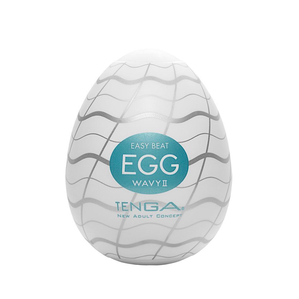 Tenga - Masturbator Egg Wavy II (White) Masturbator Egg (Non Vibration)