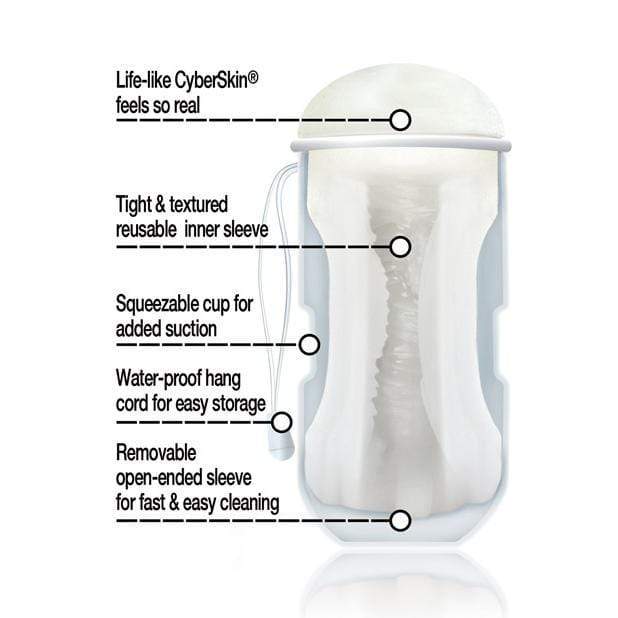 Topco - Vulcan Glide Ice Ass Stroker with Cooling Glide (Clear) Masturbator Ass (Non Vibration)