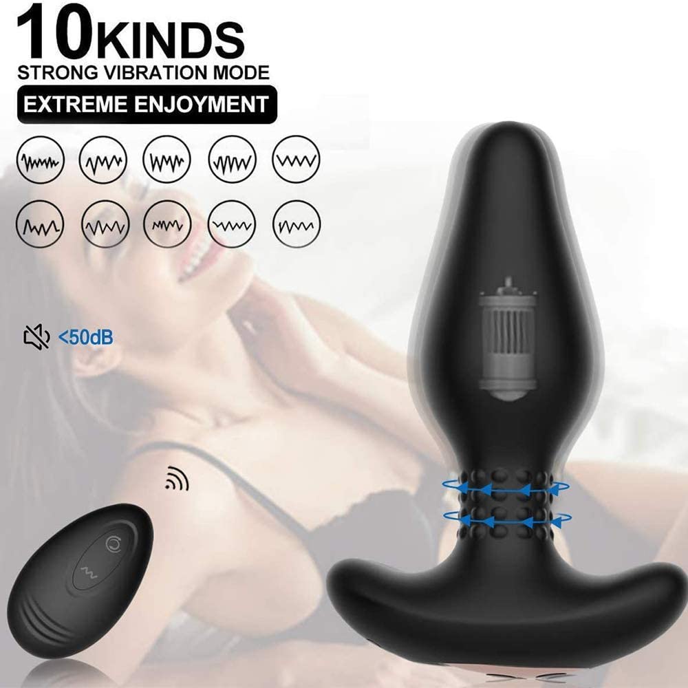 Tracy's Dog - Carl Anal Plug with Remote Control (Black) Remote Control Anal Plug (Vibration) Rechargeable 6972725980131 CherryAffairs